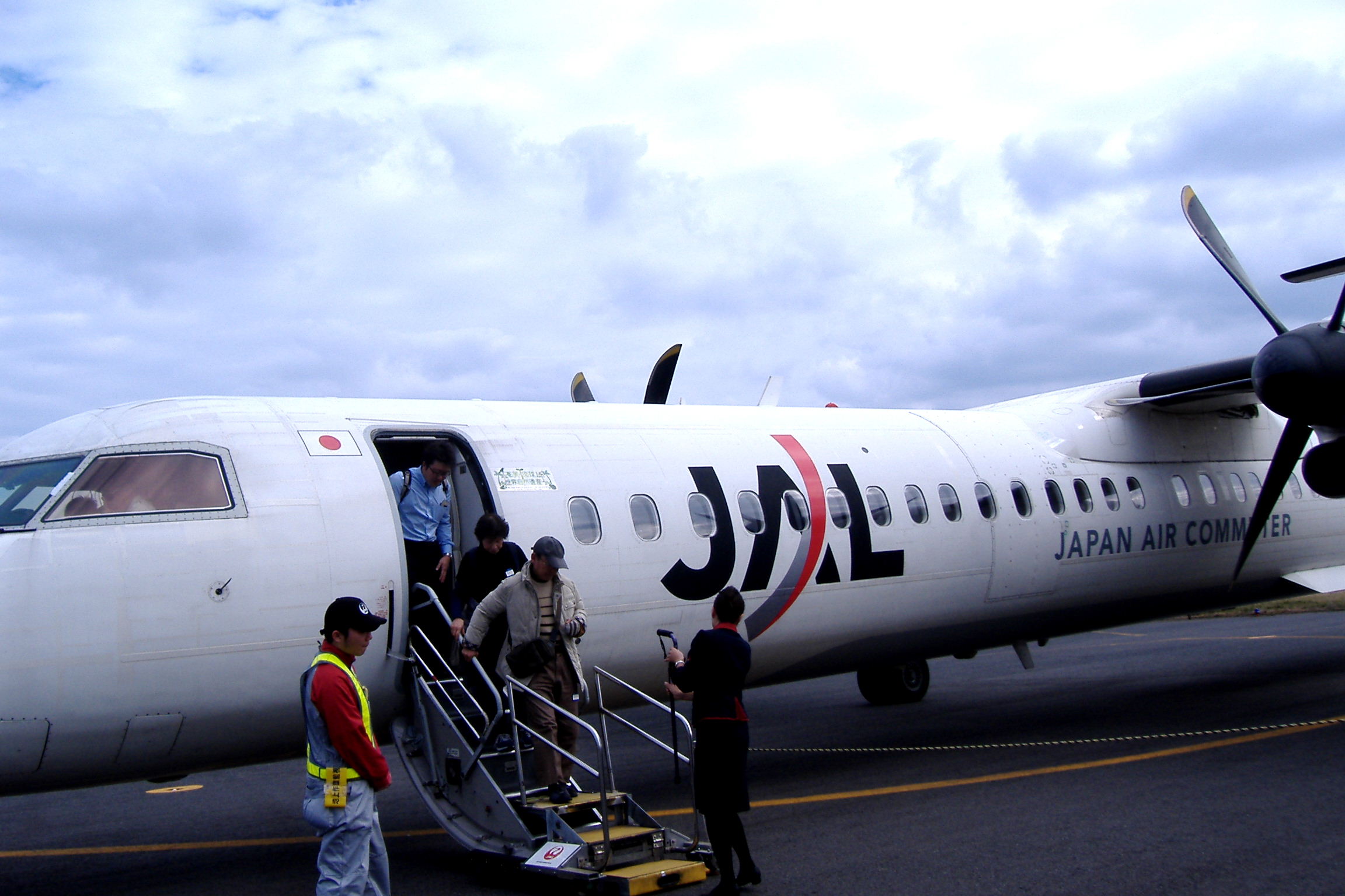 「屋久島空港下降の私」